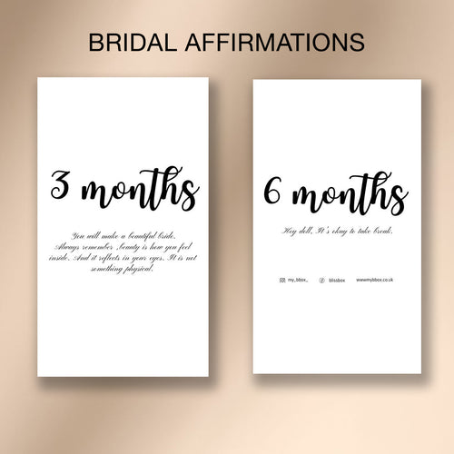 Bridal Affirmations - Positive Affirmatiions for Bride - Bride to be - Digital Download - Pdf print.